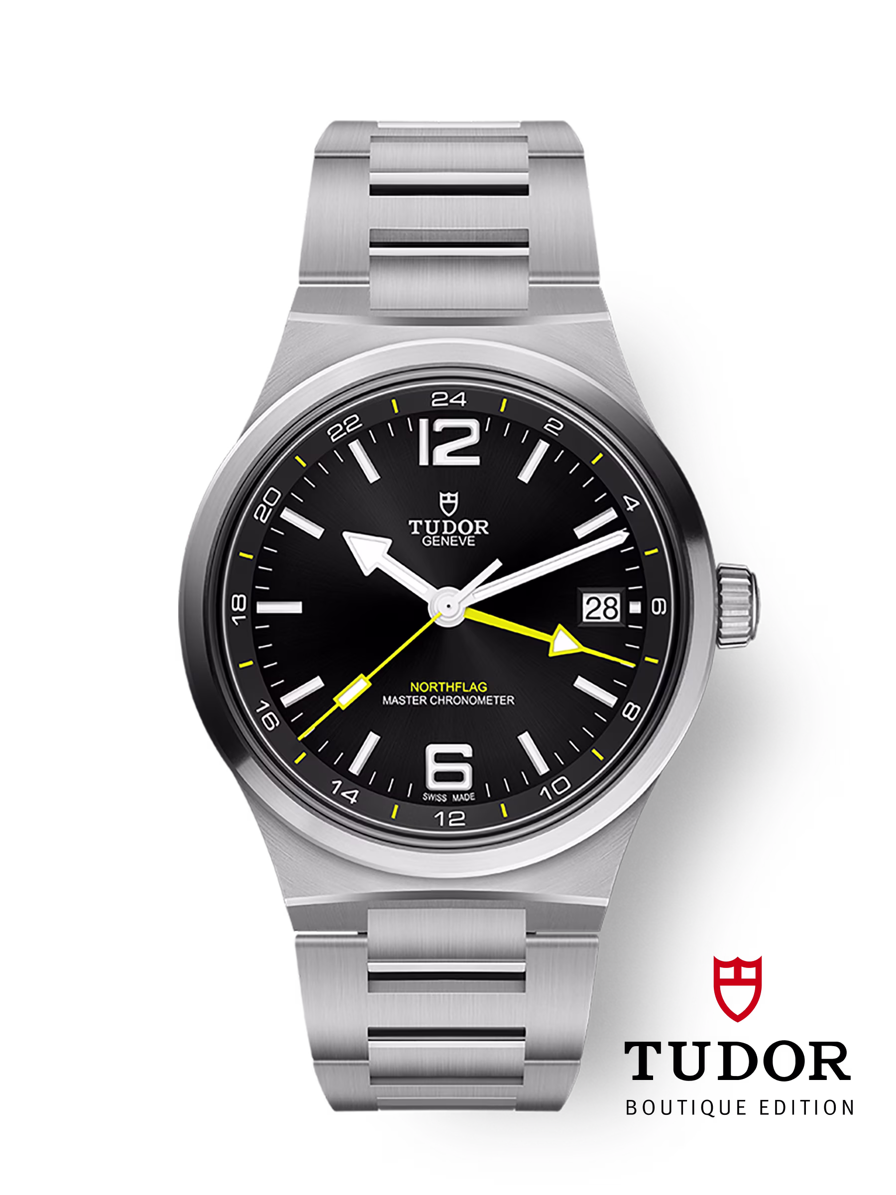 Tudor Northflag GMT in stainless steel with integrated bracelet and black dial